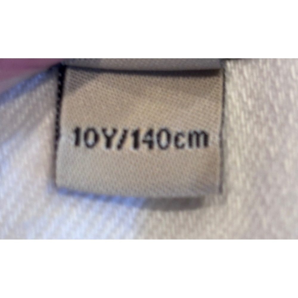 Burberry Kids White Denim Trucker Jacket 10Y 140 Classic Designer Logo Preppy - Picture 3 of 16